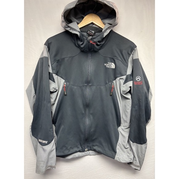 North Face Full Zip Jacket Men's Gray Summit Series Windstopper Long Sleeve